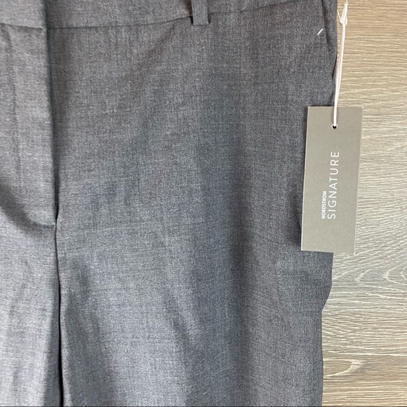 Nordstrom Signature Charcoal wool pants NWT - Picture 4 of 8